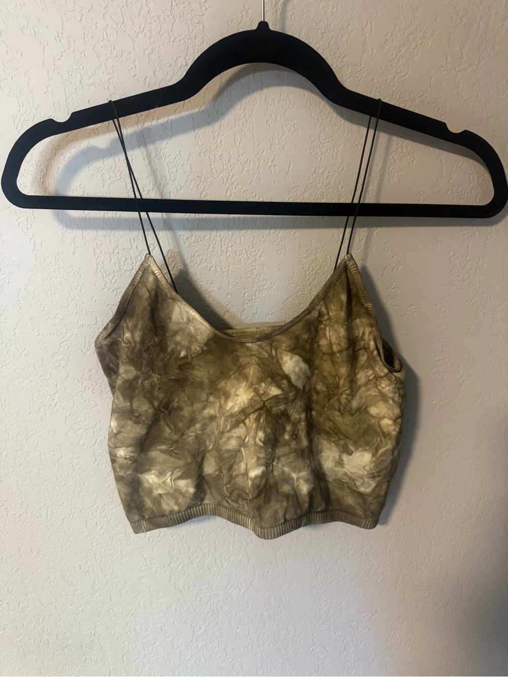 Free People Women’s Olive Tie-Dye Cami Crop Top